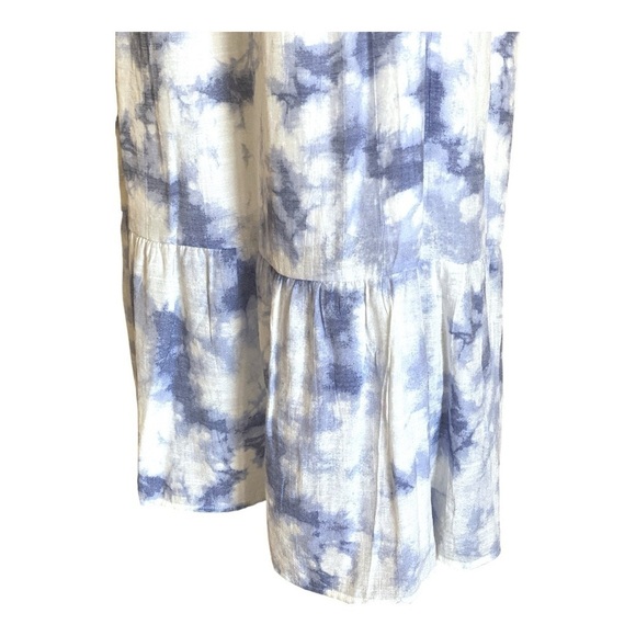 INDIGO ROSE TIE DYE BOHO FLOWY MAXI DRESS LINED BLUE & WHITE SIZE 2X NWT - Picture 10 of 10